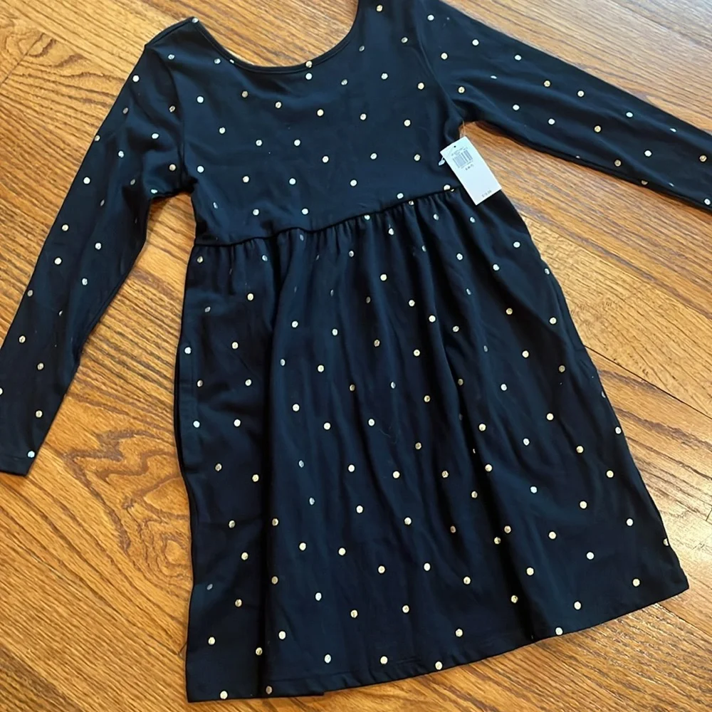 Old Navy black and gold long sleeve dress size 6-7 NWT - Picture 5 of 5